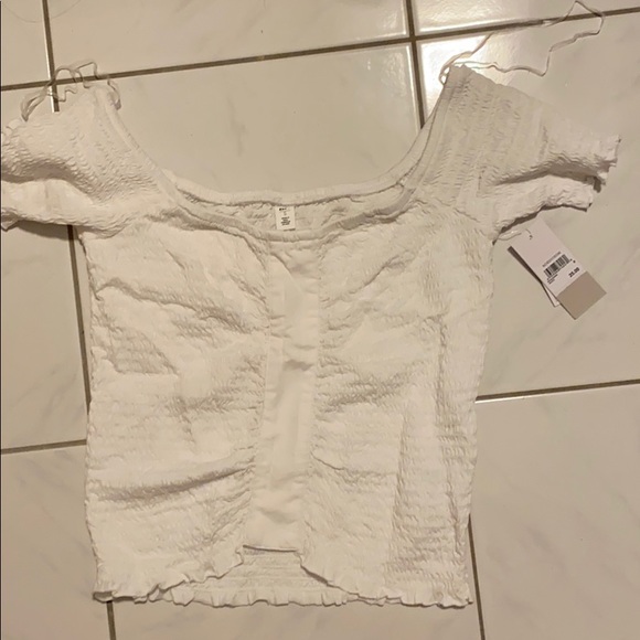 NWT BP. Smocked Crop Top - Picture 1 of 4